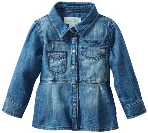 Diesel Baby-Girls Infant Celfyb Washed Denim Snap Front Shirt