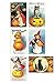 Cavallini Halloween Greetings Glitter Greetings, 12 Assorted Postcards