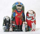 Review Golden Cockerel  / Nutcracker Prince Russian Nesting Doll 5pc./6