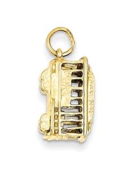 14k Yellow Gold Trolley Charm
