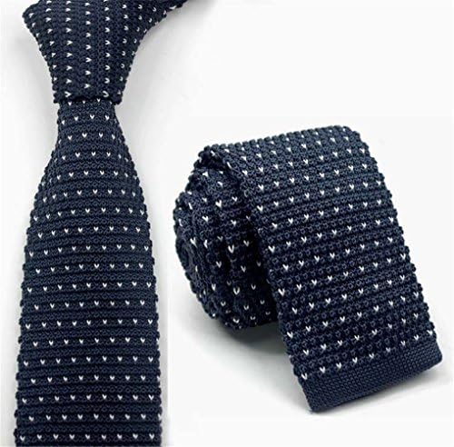 Chou QG Men's Knit Tie Casual Various Colors Dots Skinny Tie Grey
