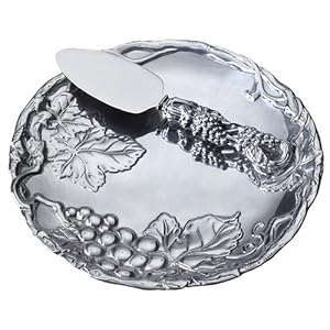 Arthur Court Grape 8-Inch Plate with Cheese Server by Arthur Court Designs