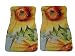 SUNFLOWER and DRAGONFLY gardening dragonflies garden pair of 2 Automobile Car Truck Floor Mat / Rug