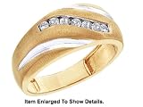 Nice Men's 2Tone Genuine Gold and 1/4Ctw. Diamond Ring