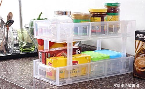 Plastic Fashion Modern Hot Kitchen Bathroom Mini Combined 2-tier Seasoning Racks