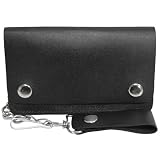Boston Traveler Long Leather Wallet w/ Chain