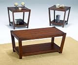 Bernards Sabre Wood with Shelf 3 Pack Occasional Table Set