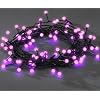 Konstsmide 3691-457 Micro LED Lichterkette (Globe Aufs�tze, 80 purpurfarbene Dioden, 24V Au�entrafo, 2.4W, schwarzes Kabel)
