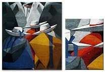 Wool tapestry, 'Andean Passacaglia'