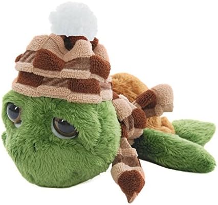 Li'l Peepers Turtles - 'Rocky' wrap-up green small Turtle with hat and scarf by Suki Gifts