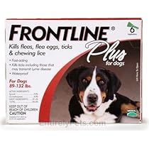 Frontline Flea Control Flea Control Plus for Dogs 89-132 lbs 6 Pack
