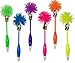 Inkology Lil Funky Munkey Pet Novelty Ball Point Pens, Medium Point, Black Ink, 4 Assorted Colors, 6 Pens per Pack (145-4)