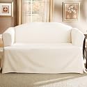 Cotton Duck T-Cushion Sofa Slipcover - Natural
