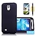 Galaxy S4 Case, Tradekmk(TM) Latest Fashion Hot Sale Hybrid Hard Soft Combo Three-in-one Durable Bumper Armor Back Case Cover Protector Compatible with Samsung Galaxy S4 i9500[+Stylus+Screen Protector+Cleaning Cloth]-(Black)