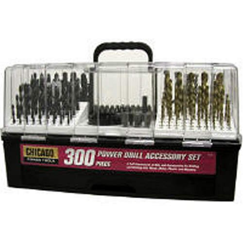 Chicago Power Drill Accessory Set 300 Pc