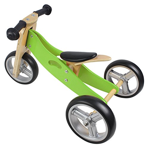 2 in 1 wooden balance bike
