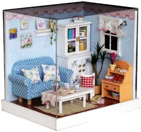 Dollhouse Miniature DIY Kit Cover Celebrations Moment Bedroom Room House for Valentine's Gift