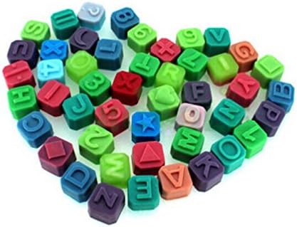 Yunko 48 Cavity Alphanumeric Silicone Chocolate Mold Ice Cube Candy Mold Mini Soap Mould