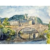 Old Bridge, Bridgend, Glamorganshire, by Graham Bell (Print On Demand)