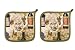 Now Designs Basic Potholders, Wine Labels, Set of 2