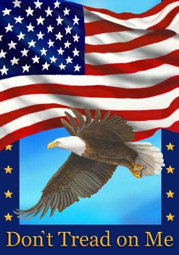 Don't Tread on Me - American Flag &amp; Eagle Garden Size 12 Inch X 18 Inch Decorative Flag