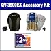 Casio Exilim QV-3500EX Digital Camera Accessory Kit includes: T44654 Memory Card, SB257 Charger, SDC-22 Case