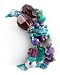 Turquoise Gemstone Amethyst Glass Stackable Bangle Bracelet Fashion Jewelry