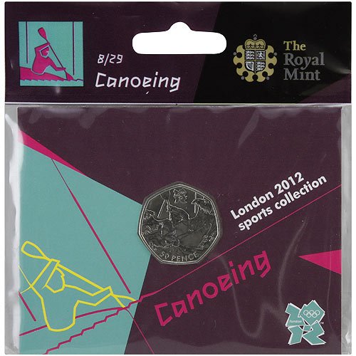 The Royal Mint London 2012 Sports Collection Canoeing 50p Coin