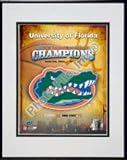 Florida Gators Logo 2007 Champions Double Matted 8 x 10 Photograph in Black Anodized Aluminum F