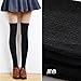 Long Cotton Stockings,Morecome Women Thigh High Over The Knee Socks (Black)