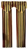 Waverly Capulet Stripe Window Panel, Antique Gold