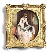 Asleep - Gold Frame Magnet with pop-out easel (2-3/4" x 2-1/2")