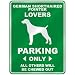 pointer21  - GERMAN SHORTHAIRED POINTER LOVERS PARKING ONLY PARKING SIGN