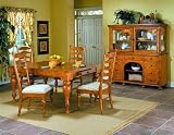 Home Elegance 782-7 Casual Moments Collection 7 Piece Dining Room Set Pine Finish Free Shipping