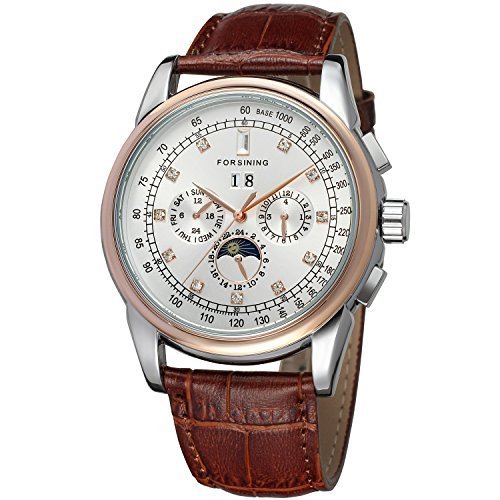Forsining Men s Automatic Moon Phase Wrist Watch FSG319M3T4