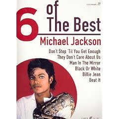 MICHAEL JACKSON - 6 of the best Songbook piano/vocal/guitar mit Bleistift -- Die 6 beliebtesten Hits des S�ngers u. a. mit BLACK OR WHITE arrangiert f�r Klavier, Gesang und Gitarre (Noten/Sheet music)