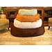 Majestic Pet 32-Inch Suede Bagel Dog Bed, Chocolate