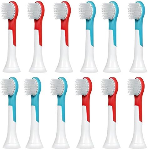12 pcs Replacement Brush Heads Compatible with Philips Sonicare Kids Small Electric Toothbrush, Fully Compatible With All Sonicare for Kids Models - Model HX-6034 - by FolksCare(TM)