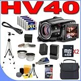 Canon VIXIA HV40 HD HDV Camcorder w/ 10x Optical Zoom BigVALUEInc Accessory Saver 8GB Battery Filter/Lens Bundle