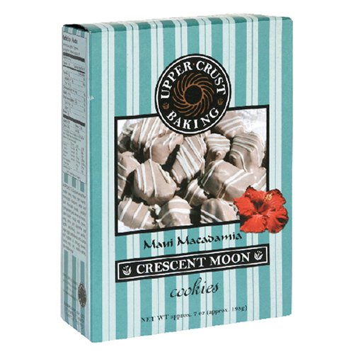 Upper Crust Baking, Maui Macadamia Crescent Moon Cookies, 7-Ounce Units (Pack of 6) by Crescent Moon Cookies