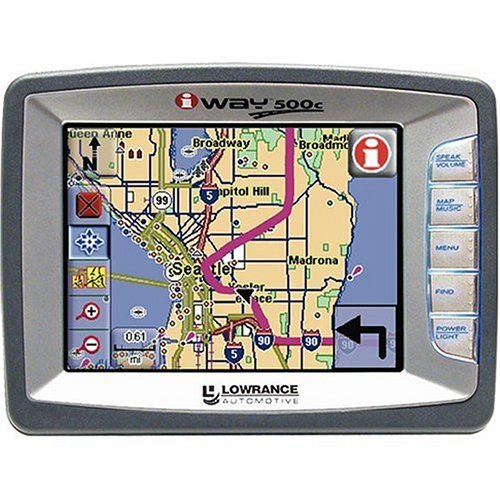 Lowrance 112-362 iWay 500C Portable GPS Navigator and MP3 Player