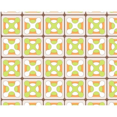 Geox Orange and Green Changing Pad Cover