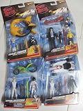 Hot Wheels Speed Racer Action Figure 2 Packs. The Four Included Speed Racer Two Packs are Rollin Thunder, Battle Board, Rockin Rocketbike, Kart Cannon. Includes Speed Racer (3), Pops, Spridle, Chim Chim, Racer X, Taejo, Jack Cannonball Taylor.