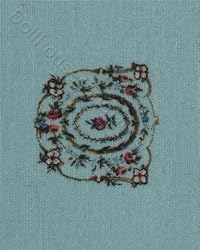 Miniature Blue Needlework Kit by Lindee's Little Linens