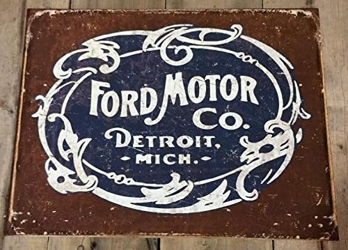 New 16" x 12.5" Ford Historic Logo Tin Sign. Made in the USA.