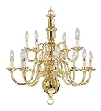 Beacon Hill Twelve Light Chandelier in Polished Brass