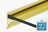 CRL 18 Brite Gold Anodized Aluminum Shelving Extrusion for 3/8 Glass