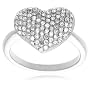 14k White or Yellow Gold Diamond Pave Heart Ring (3/4 cttw, I-J Color, I3 Clarity)