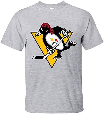 XANAB Pittsburgh Penguins Steelers Pirates Custom Men T Shirt grey M