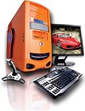 CybertronPC F430 A4000OR Orange, AMD Athlon 64X2 4000+ DC (2.1GHZ), 2GB DDR2, 320GB HDD, 20X DVD RW, GeForce 256MB 8600GTS, 400 Watt Power Supply, MS Windows Vista Home Basic, 1 Year Parts & Labor Warranty